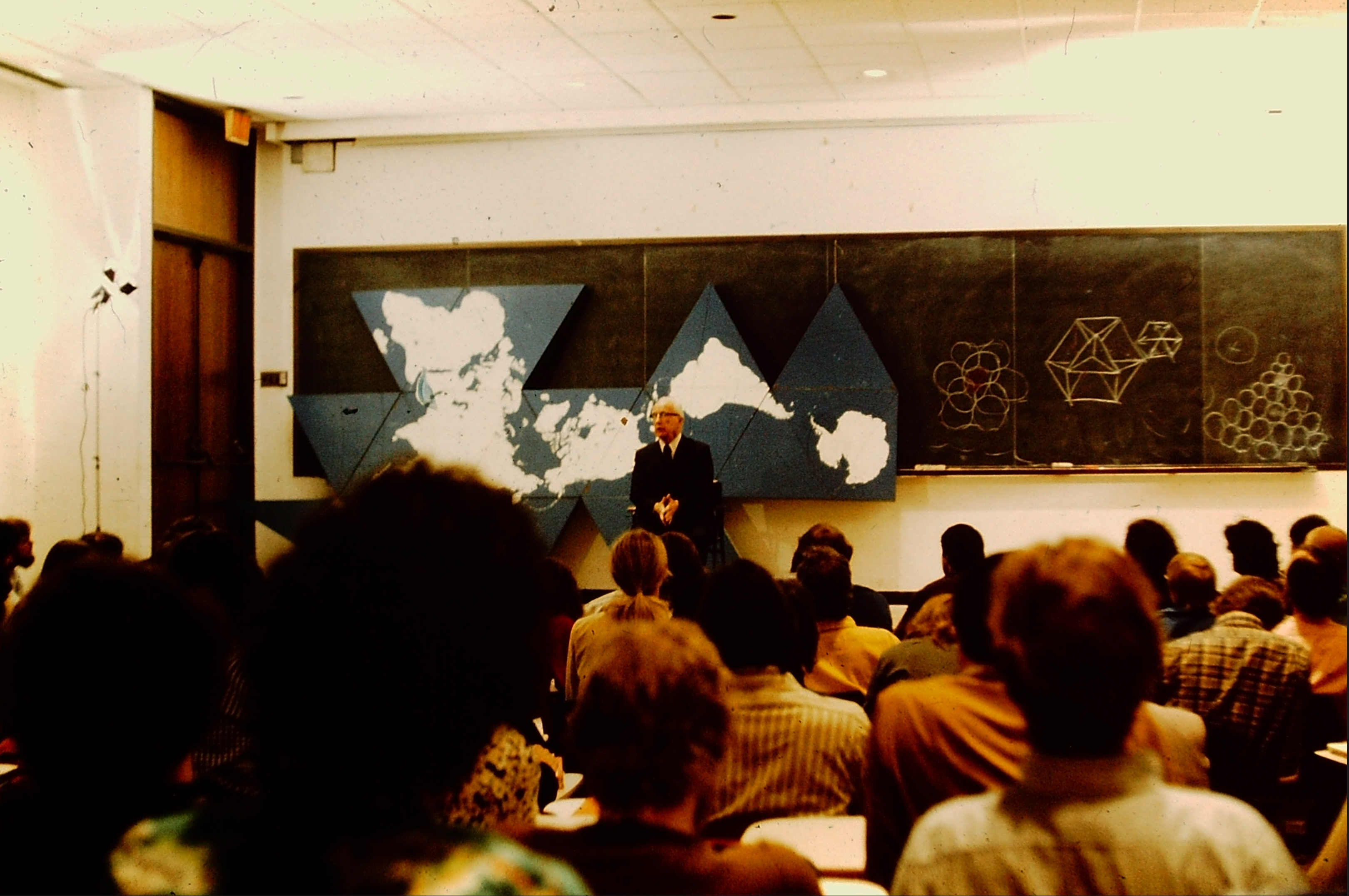 R. Buckminster Fuller in the classroom at Southern Illinois University